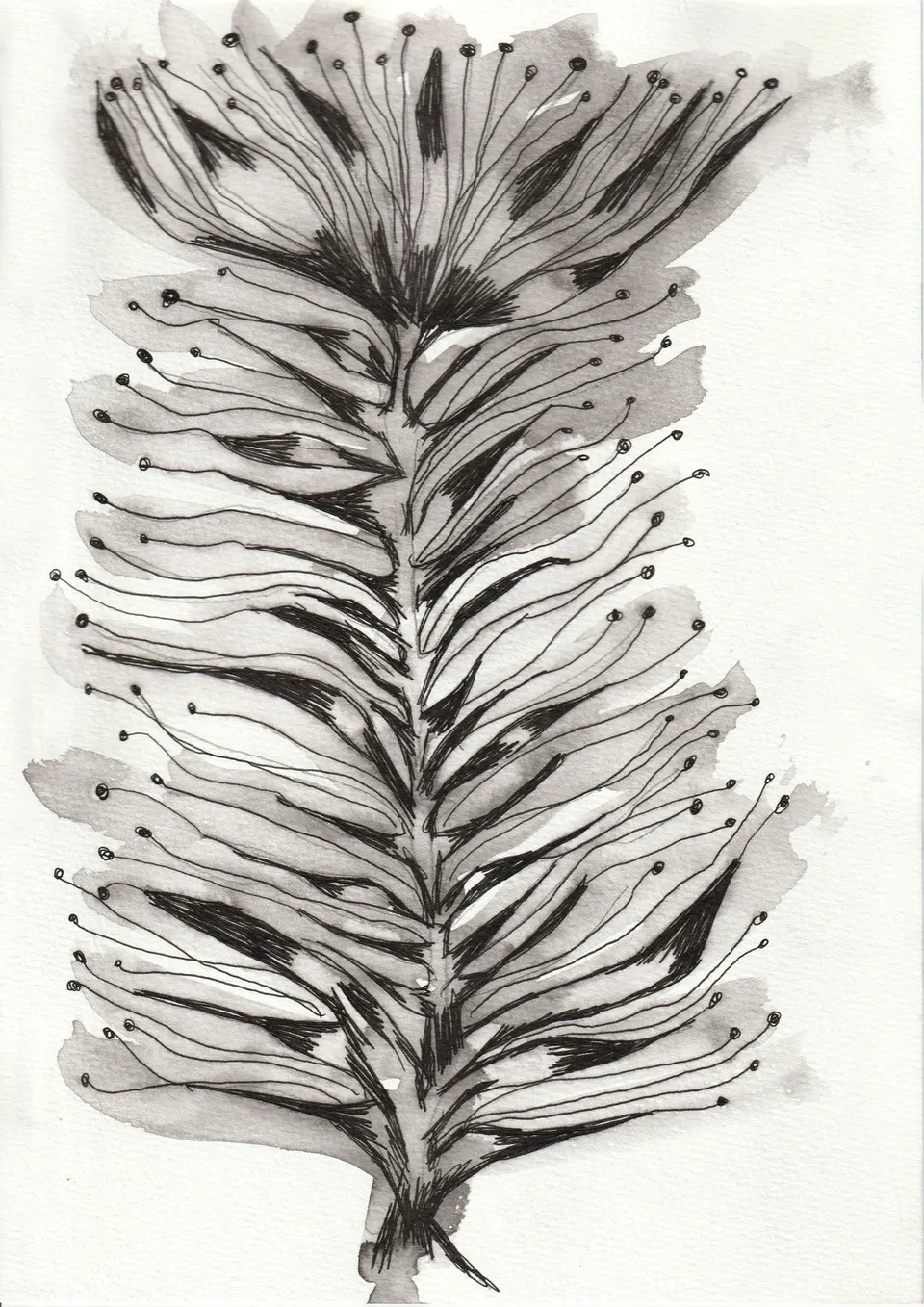 Cuttings No. 13, ink on paper