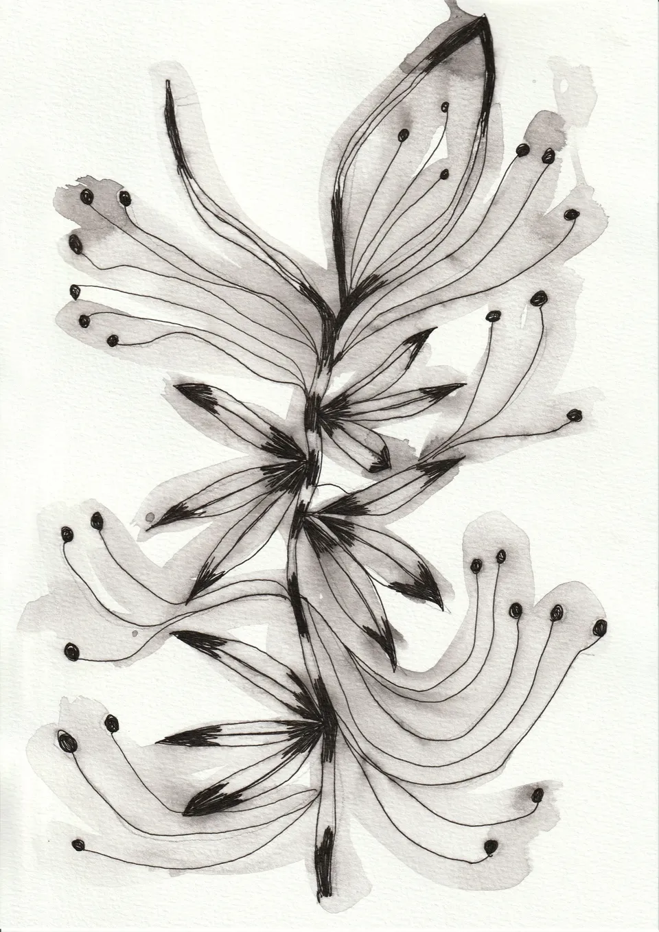 Cuttings No. 3, ink on paper