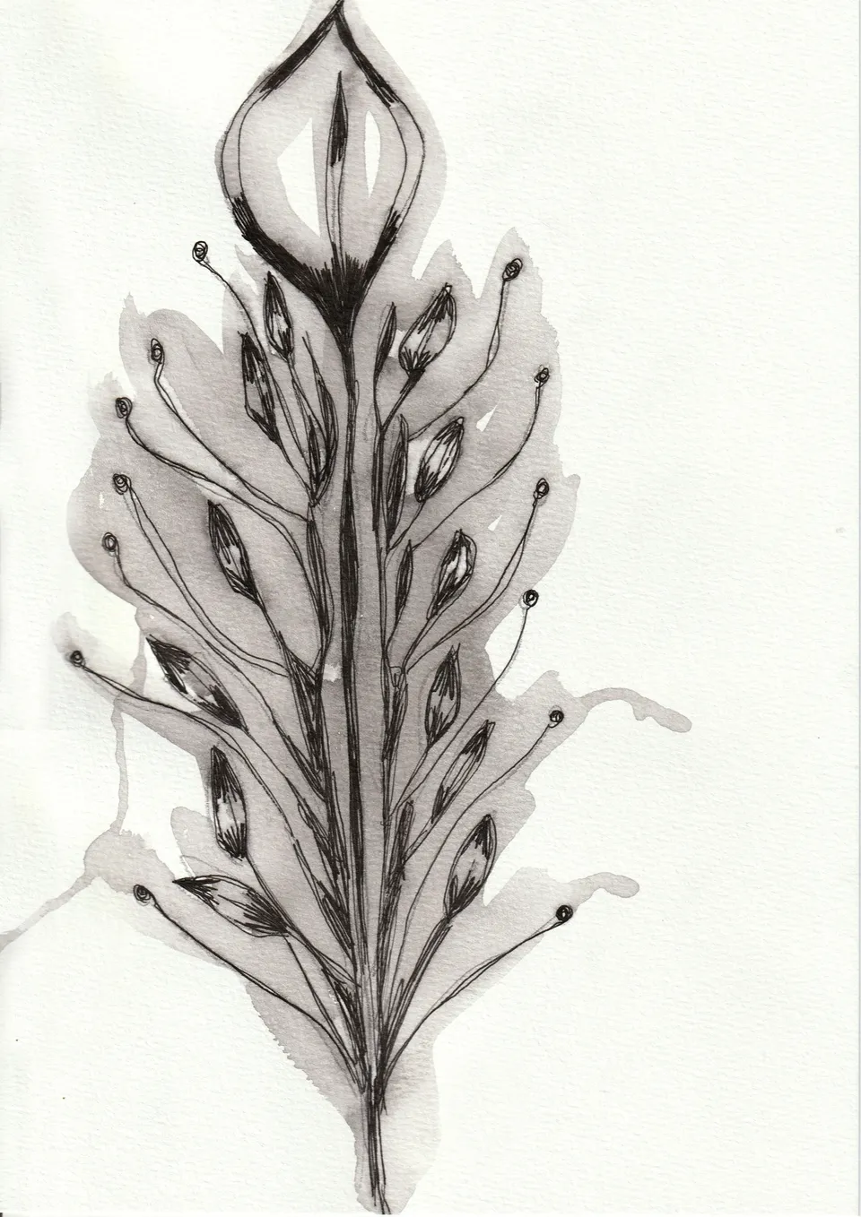 Cuttings No. 11, ink on paper